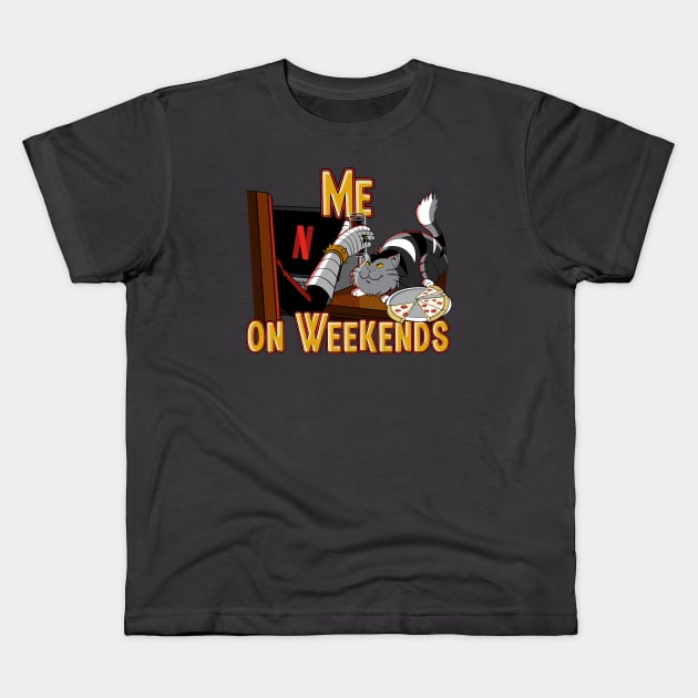 Me on Weekends Kids T-Shirt by NMdesign